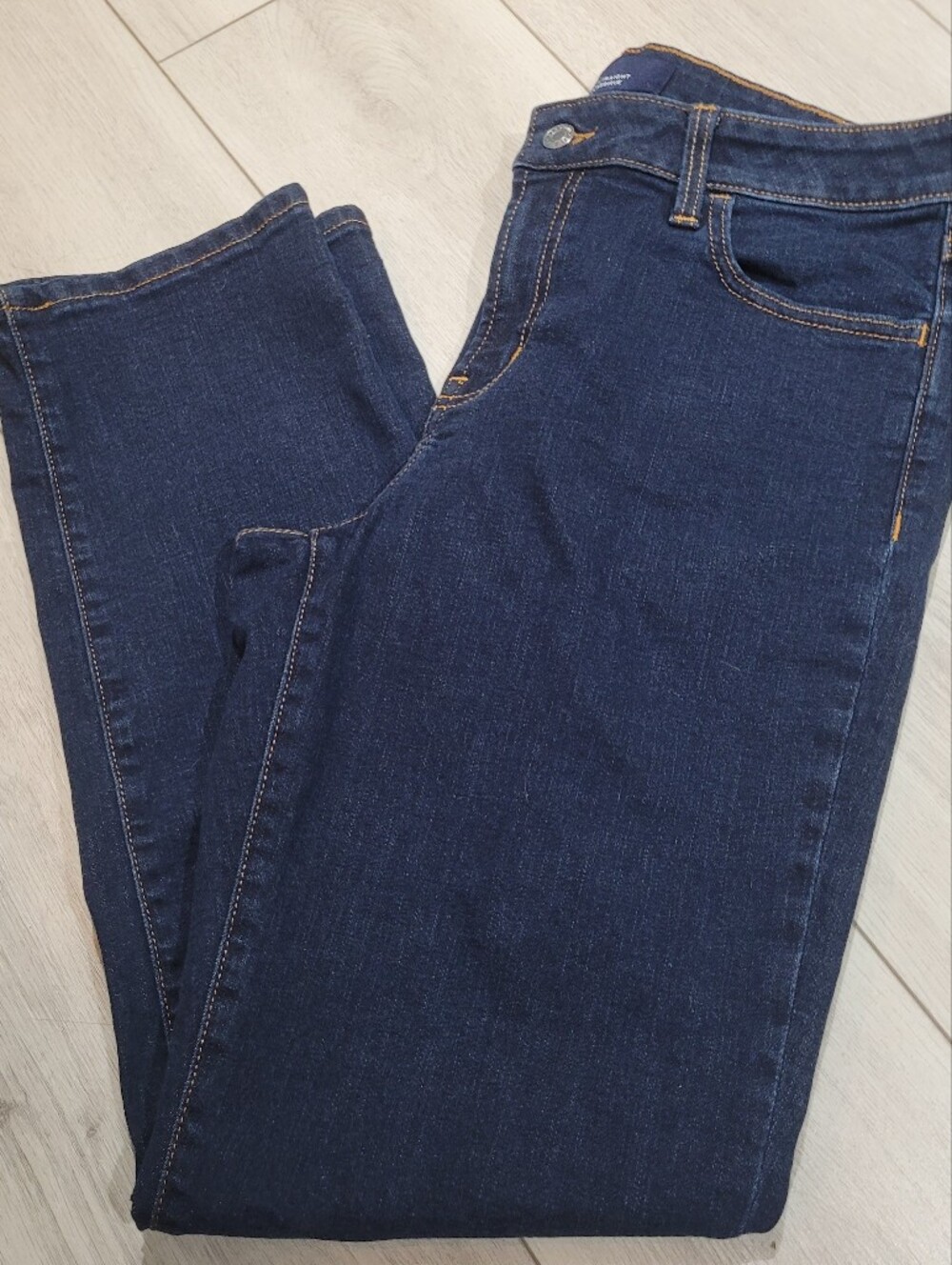 Gap Womens' Classic Straight Dark Wash Stretch Jeans 14/32 Blue Capsule Classic